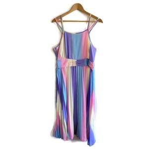 SHEIN | Plus Ombre Pleated Hem Cami Dress